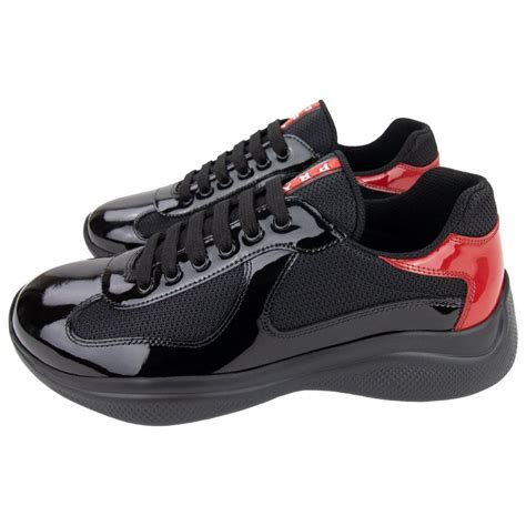 black and red prada shoes|prada black slip on shoes.